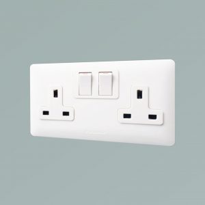0020-Panasonic-British-Standard-W2-Series-2-Gang-13A-SP-Switched-Socket-at-Lumitek-Lighting-Kenya