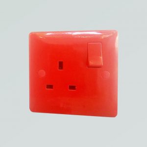 0118-Panasonic-British-Standard-Red-W1-Series-1-Gang-13A-SP-Switched-Socket-at-Lumitek-Lighting-Kenya