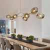 7058 5 black MOSHANG Round modern minimalist chandelier