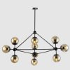 8916 10 decorative multi heads amber glass chandelier light 5