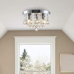 C0002 1C HOMCOM Mini Style Modern Crystal Ceiling Lamp Crystal Chandelier 3