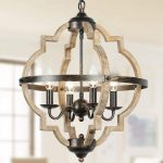 C05 4 Orb 4 Light Farmhouse Chandelier Stardust Finish Rustic Chandelier 2