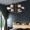 Lumitek Aluminum Copper Crystal Modern Chandelier 9W-100W 181 Designer Aluminum-Copper-Crystal-Modern-Chandelier-9W-100W