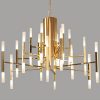 Lumitek Aluminum Modern Crystal Chandelier 9W-100W 186 Brown With Golden Shaded Modern-Crystal-Chandelier-9W-100W