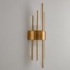 Lumitek Aluminum Steel LED Wall Light E26/E27 with Crystal Shade 40W 187 Steel Colored LED Wall Lights