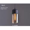 Lumitek Glass and Black Plated LED Modern Designer Pendant Light (Sold Separately) 193 C Model LED Light