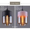 Lumitek Glass and Black Plated LED Modern Designer Pendant Light (Sold Separately) 190 Color Display