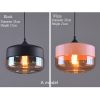Lumitek Glass and Black Plated LED Modern Designer Pendant Light (Sold Separately) 191 A Model Dsigner Pendant