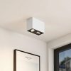 white shaded angular adjustable ceiling lights