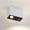 adjustable white and black angular ceiling lights