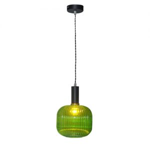 Brass-Pendant-with-Green-Shade
