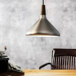 Brushed-Aluminum-Steel-E27-IP20-Pendant-1x60W