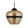 Champagne-Glass-and-Black-Metal-E27-IP20-Pendant-1x40W