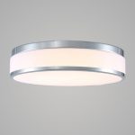 Chrome-LED-C lamp with matt shade