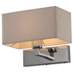 Chrome-LED-Wall-Lamp-with-Black-Shade-40W