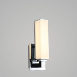 Chrome-LED-Wall-Lamp-with- strong opal shaded