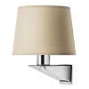white fabric shaded led wall lamp