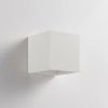 White plaster wall lights in whited solid colored