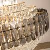 designer with black glass shade-Crystal-LED-Modern-Pendant-Chandelier