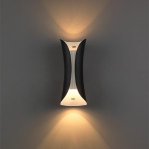 wall lamp with black and golden shade