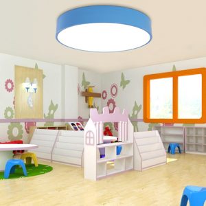 Solid Blue Circular Shaped Ceiling Led Lights