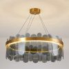 Golden Shaded Circular Glass-Energy-Saving-Pendant-Chandelier-9W-150W