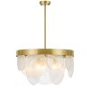 Lumitek Iron and Glass Energy Saving Pendant Chandelier 9W-150W 187 Golden sahded Pendant