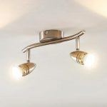 Nickel-and-Chrome designer golden shaded led lights