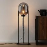Smoky Grey Lamp with Golden light