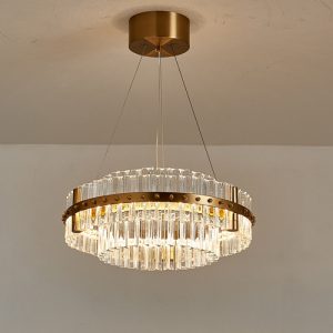 Golden Colored Circular shaped Chandelier