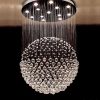 Lumitek Surface Mounted Crystal and Iron Metal Halogen Bulb Modern Crystal Chandelier GU10 185 Drop shap Metal-Halogen-Bulb-Modern-Crystal-Chandelier