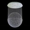 Lumitek Surface Mounted Crystal and Iron Metal Halogen Bulb Modern Crystal Chandelier GU10 187 Metal-Halogen-Bulb-Modern-Crystal-Chandelier-Top Quality