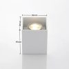 Lumitek White Aluminum GU10 IP20 Ceiling Light 1x10W (Sold Separately) 188 length and breadth of ceiling lights