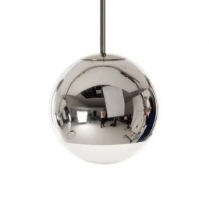 Big Chrome-Pendant- with - white colored