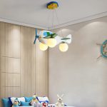 MP E5507 Blue Cartoon Airplane Lamp Creative Boy Girl Bedroom 3