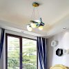 Lumitek Simple Creative Modern Cartoon Airplane Bedroom Pendant for Boy or Girl (Blue) 185 MP E5507 Blue Cartoon Airplane Lamp Creative Boy Girl Bedroom 4
