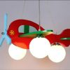 MP E5507 Red Cartoon Airplane Lamp Creative Boy Girl Bedroom