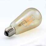 ST64 Retro Edison Spiral Led Light Bulb E26 110V Clear 6W Filament 2