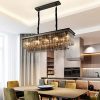 TD20538 8NI CL Modern Chandelier Crystal Light Fitting Rectangle