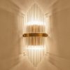 excel b18 customized led indoor luxury gold steel crystal glass wall lamp sconce 3