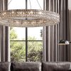 excel b20 American Style Modern Gold Plating Round Chandelier K9 Crystals 2