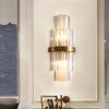excel b21 indoor luxury gold steel crystal wall lamp with E26 E27 1