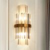 excel b21 indoor luxury gold steel crystal wall lamp with E26 E27 3