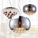 excel b24 Classical glass circular lampshade crystal chandelier 2