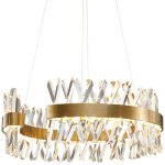 excel b33 gold crystal led ceiling chandelier 2